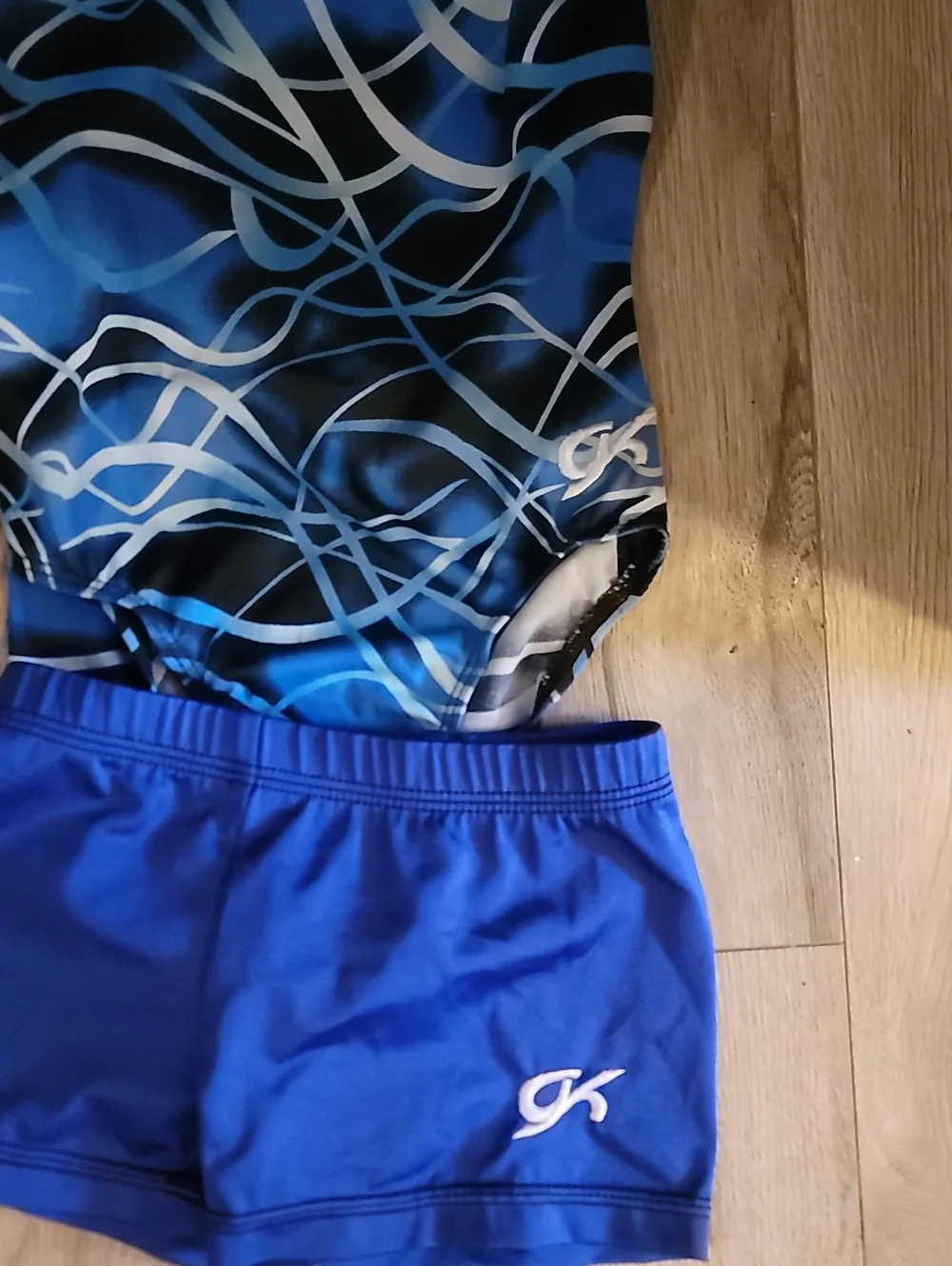 GK Elite Lot of 4 Leotards & Shorts Child Large EUC